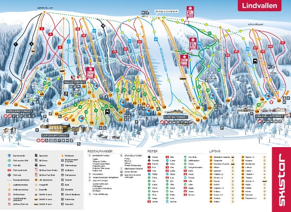 Salen Lindvallen Ski Trail Map