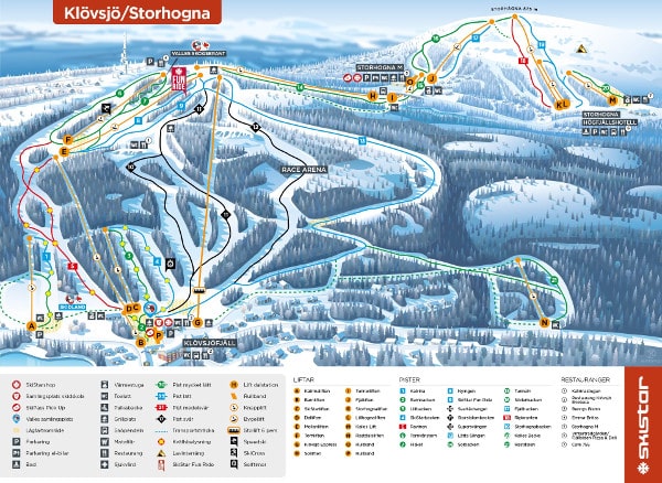 Vemdalsskalet Ski Trail Map