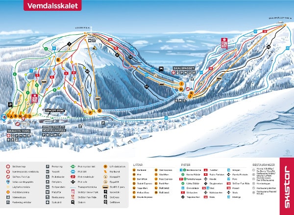 Vemdalen Ski Trail Map