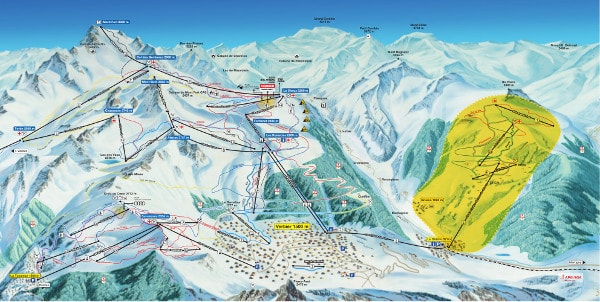 Bruson Ski Trail Map