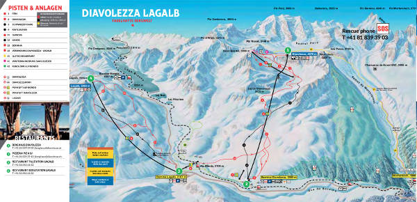 Diavolezza Lagalb Ski Trail Map