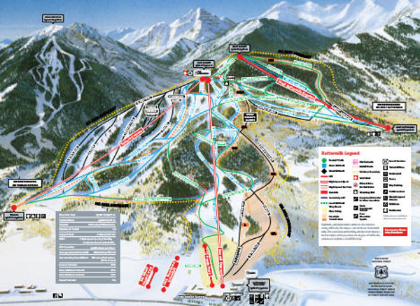 Aspen Buttermilk Ski Resort Ski Trail Map