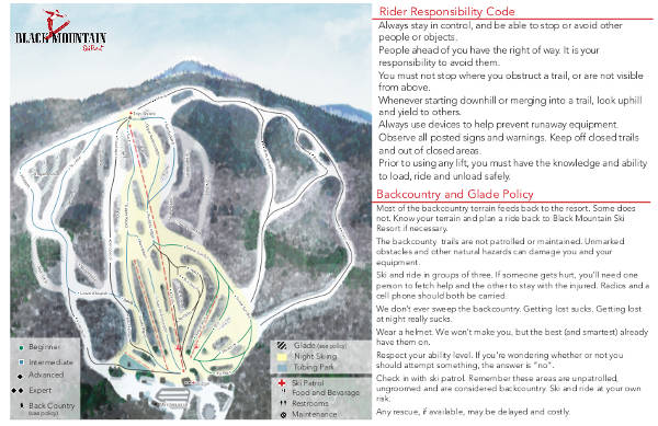 Black Mountain Maine Ski Trail Map