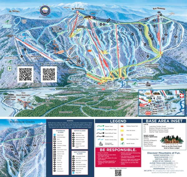 Bretton Woods Ski Resort Ski Trail Map