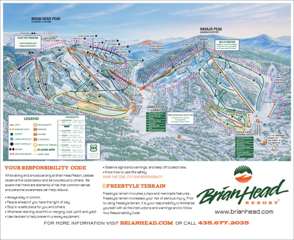 Brian Head Ski Resort Ski Trail Map