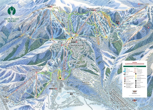 Deer Valley, Utah Ski Resort Ski Trail Map