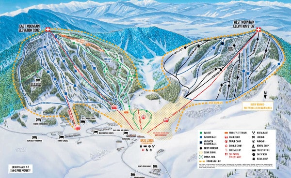 Granby Ranch Ski Resort Ski Trail Map