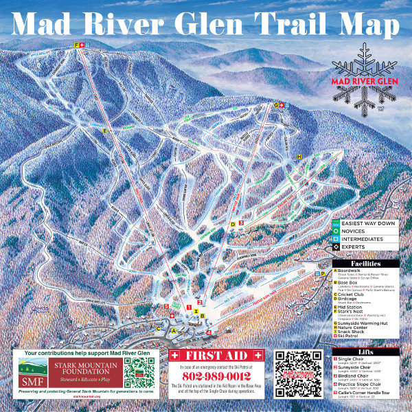 Mad River Glen Ski Resort Ski Map