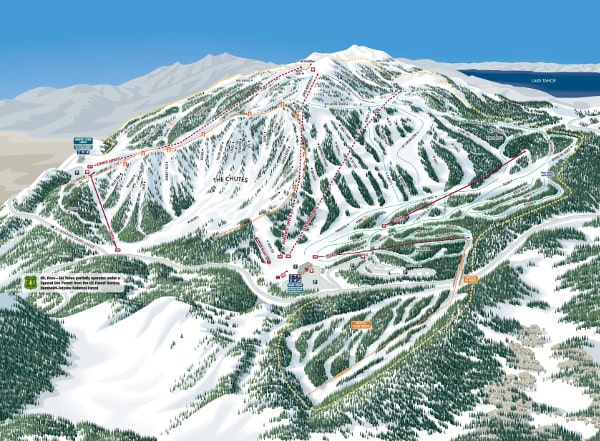 Mount Rose, Lake Tahoe Ski Resort Ski Trail Map