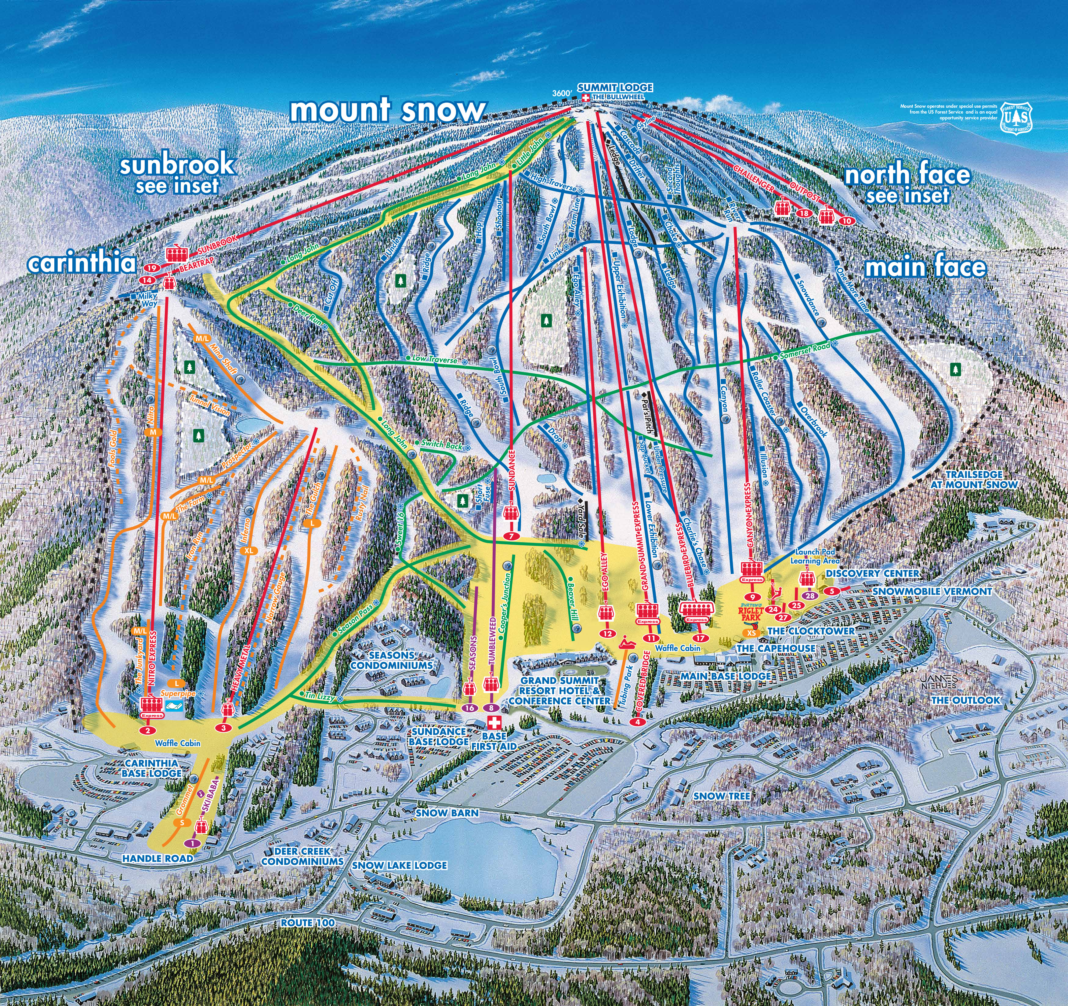 Mount Snow Ski Trail Map Free Download