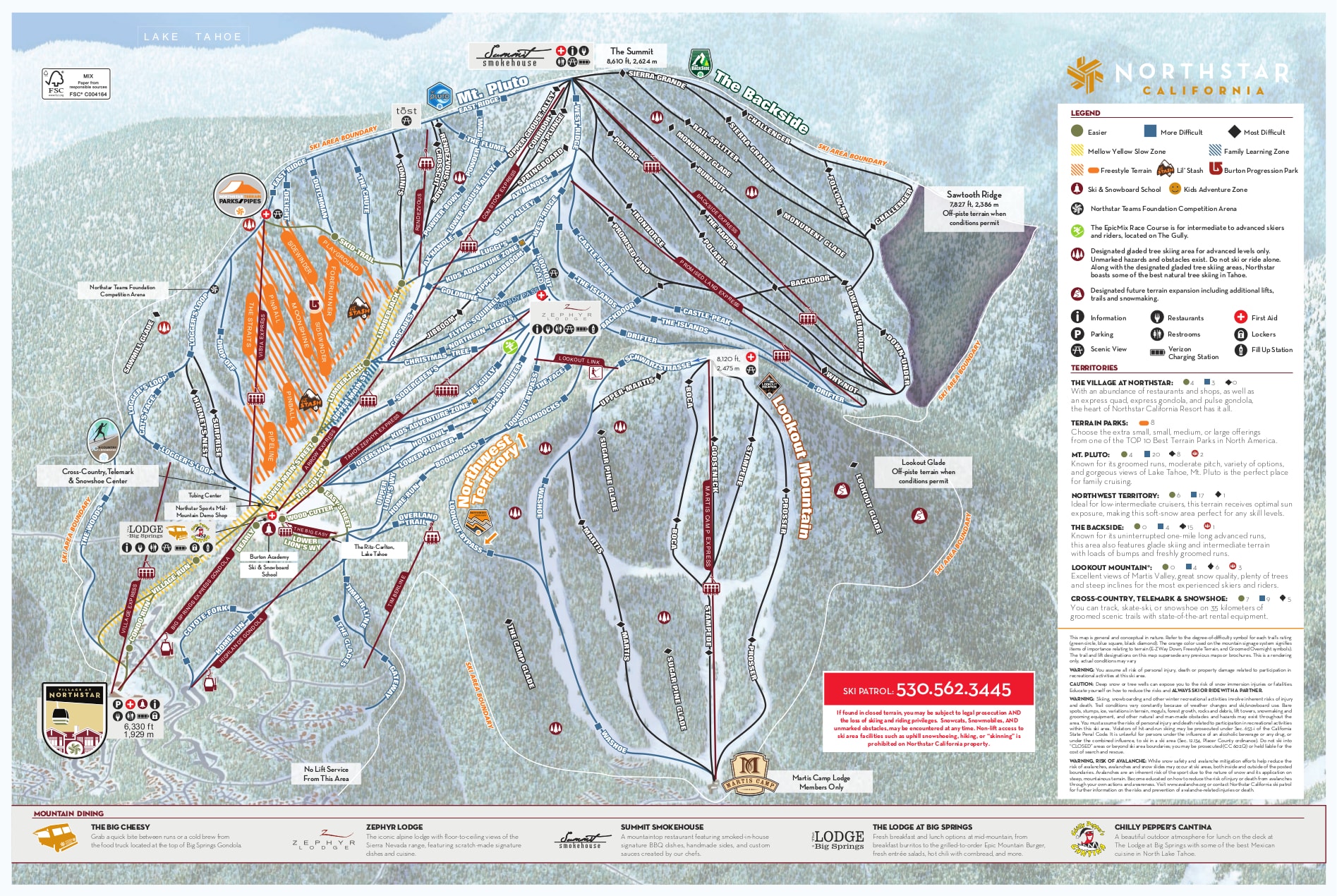 Northstar at Tahoe Ski Map Free Download