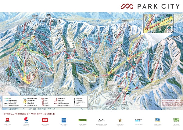 Park City Ski Resort Ski Trail Map