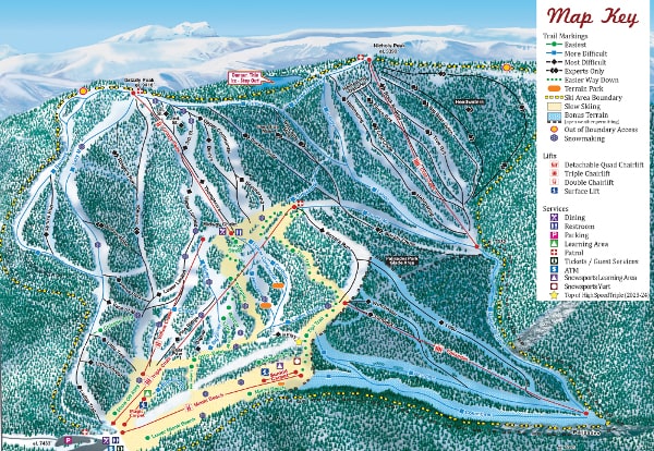 Red Lodge Mountain Resort Ski Trail Map