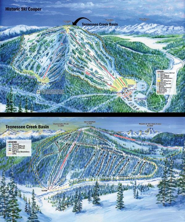 Ski Cooper, Colorado Ski Resort Ski Trail Map