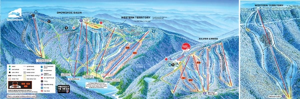 Snowshoe Ski Resort Ski Trail Map