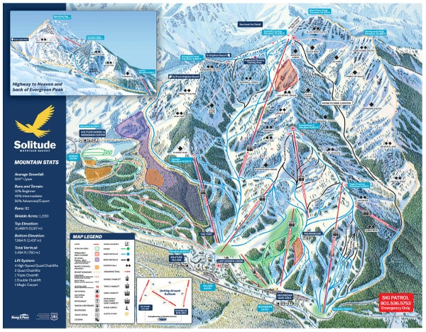 Solitude Ski Resort Ski Trail Map