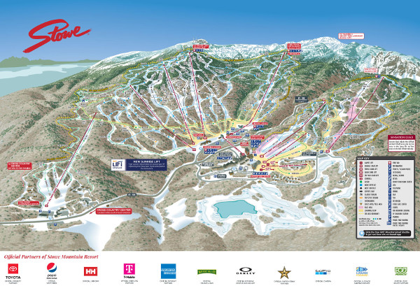Stowe Ski Resort Ski Trail Map