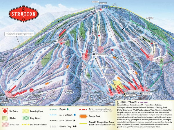 Stratton Ski Resort Ski Trail Map