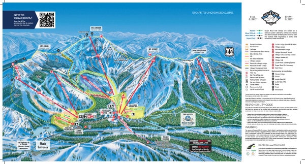 Sugar Bowl Ski Resort Ski Map