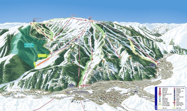 Sun Valley Ski Resort Ski Map