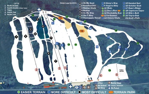 Toggenburg Ski Resort Ski Trail Map
