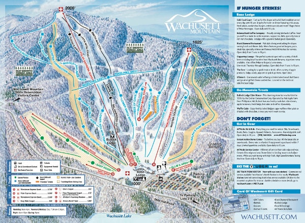Wachusett Ski Resort Ski Map