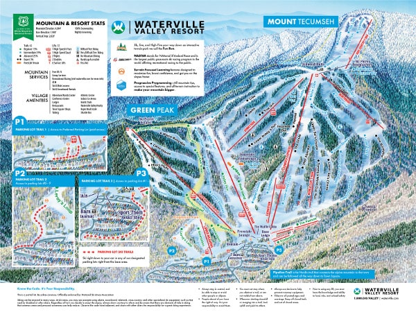 Waterville Valley Ski Resort Ski Map