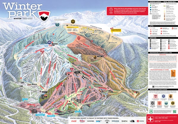 Winter Park Ski Resort Ski Trail Map