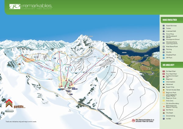 The Remarkables Ski Trail Map