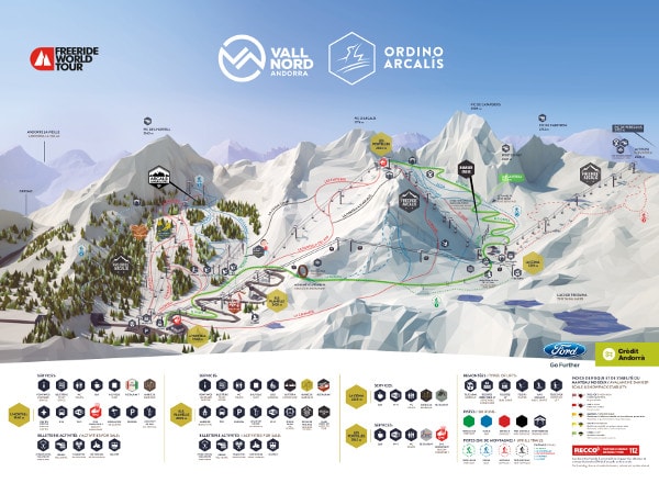 Ordino Arcalis Ski Resort Ski Trail Map