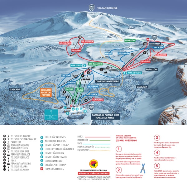 Caviahue Ski Trail Map