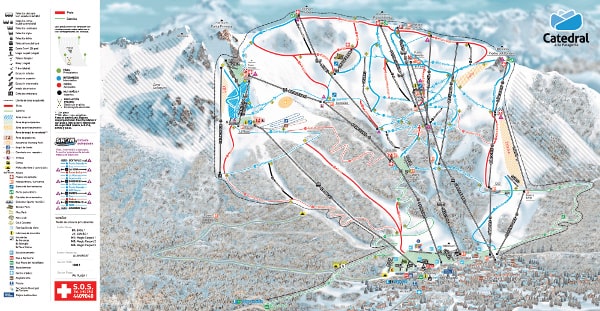 Catedral Ski Trail Map