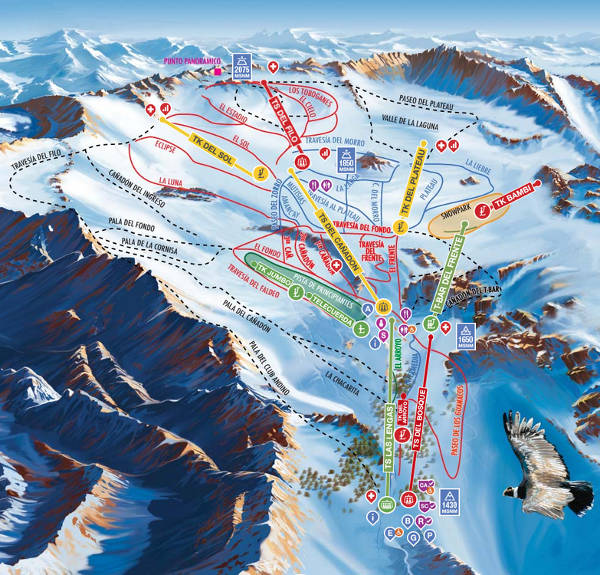 La Hoya Ski Resort Ski Trail Map