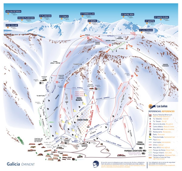 Las Lenas Ski Trail Map