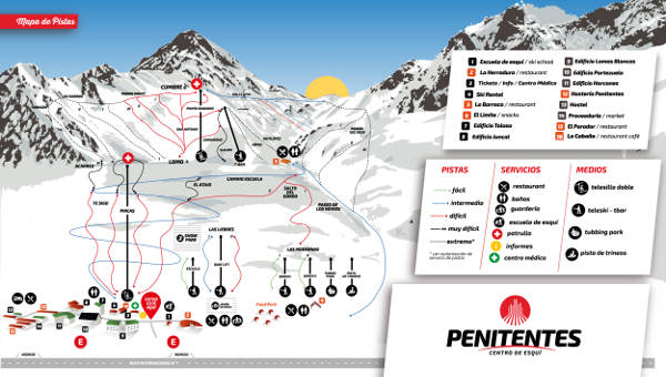 Los Penitentes Ski Trail Map
