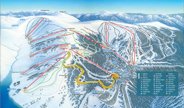 Falls Creek Ski Resort Ski Trail Map