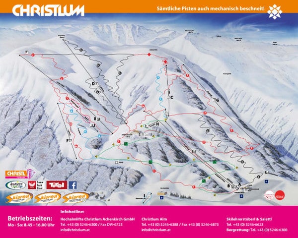 Achensee Ski Trail Map