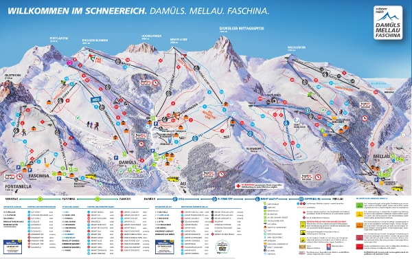 Damuls Ski Trail Map