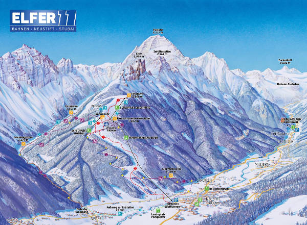 Elfer Neustift Ski Trail Map
