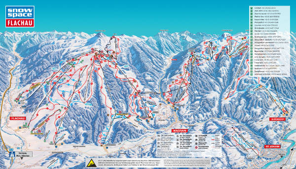 Flachau Ski Trail Map