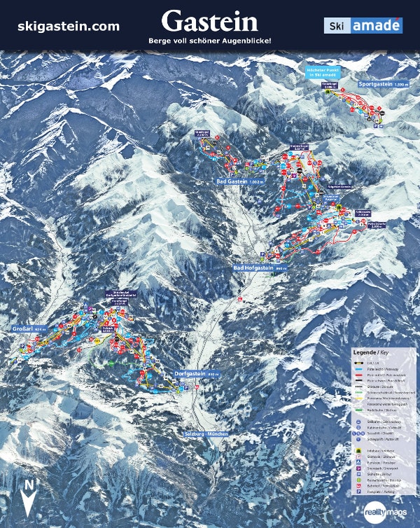 Gastein Ski Trail Map