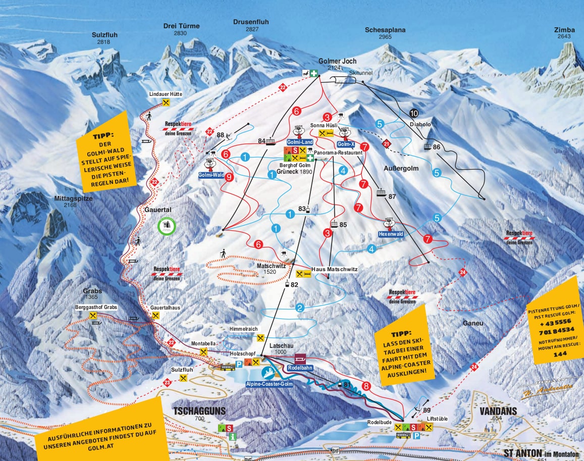 Silvretta Ski Trail Map Free Download