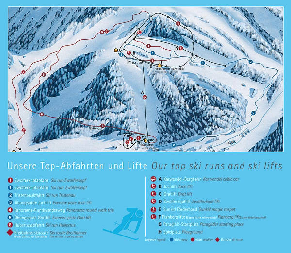 Pertisau Ski Trail Map