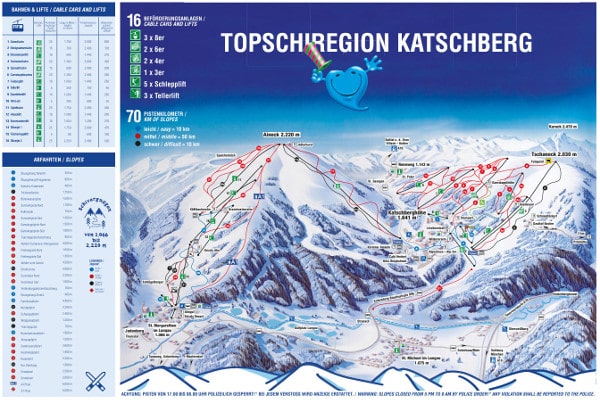 Katschberg Ski Trail Map