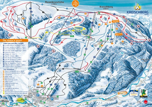 Kreischberg Ski Trail Map