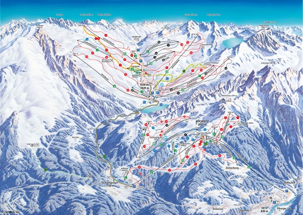 Kühtai Ski Trail Map