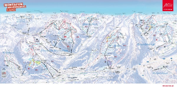 Montafon Ski Resort Ski Trail Map