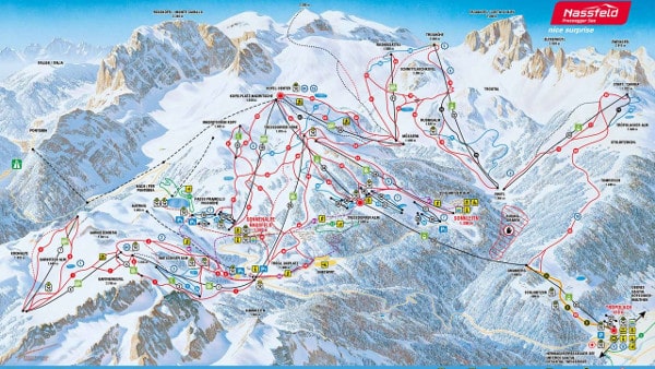 Nassfeld Ski Resort Ski Trail Map