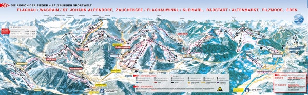 Salzburg Sportwelt Ski Map