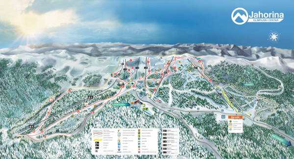Jahorina Ski Resort Ski Trail Map
